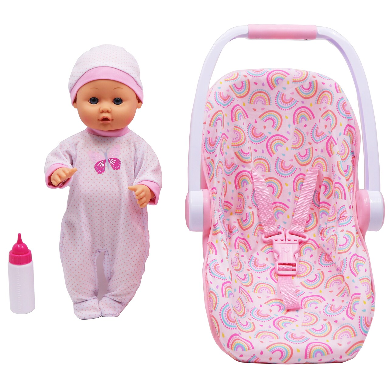 Dream Collection: 16" Baby Doll With Toy Carrier / Car Seat - Gi-Go Dolls, Kids Playset, Ages 3+